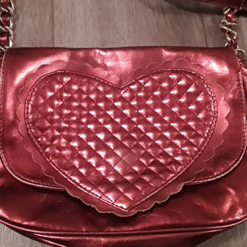 Rustic Betsey Johnson heart purse